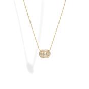 Petite My Way 18k Yellow Gold Diamods Necklace