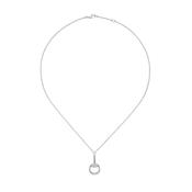 Horsebit 18k White Gold Diamonds Necklace