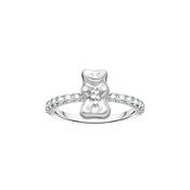 Haribo Gummy Bear Sterling Silver Crystal Ring Size 54