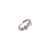 Toluda White Gold Plated Cubic Zirconia Cuff Earring