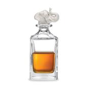 Elephant Head Sterling Silver Crystal Decanter
