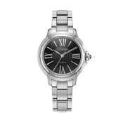 L Ceci 31mm Black Dial Eco Drive Stainless Steel Bracelet Watch