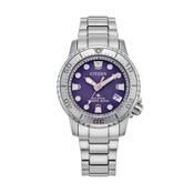 Promaster Diver 37mm Purple Dial Eco-Drive Stainless Steel Bracelet Watch