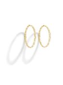 18K Yellow Gold Diamonds Reptile Hoop Earrings image