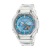 Classic G-Shock GA-2100BM-7A2 Blue Dial Quartz Transparent Resin Strap Watch