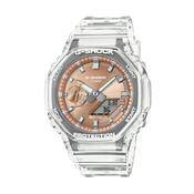 Classic G-Shock GA-2100BM-7A5 Rose Dial Quartz Transparent Resin Strap Watch