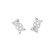 Sheelin Sterling Silver Celtic Knot Stud Earrings image