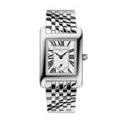 Classics Carrée Small Seconds 36 x 25mm Silver Dial Quartz Stainless Steel Bracelet Watch