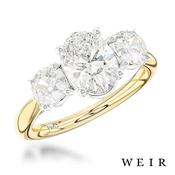 18k yellow gold Lab Grown 1.52ct E VS1  Oval cut Lab Grown Diamond Dress Ring image