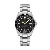 DS Action 40.5mm Black Dial Automatic Stainless Steel Bracelet Watch image