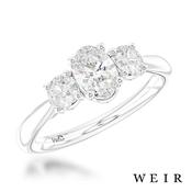 Platinum 0.55ct G VS2  Oval cut Diamond Engagement Ring