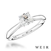 Platinum 0.54ct G VS2  Round brilliant cut Diamond Engagement Ring