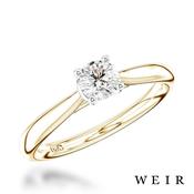 18k yellow gold 0.36ct G SI1  Round brilliant cut Diamond Engagement Ring