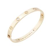 Vintage Cartier 18k Rose Gold Diamonds Screw Driver Love Bangle - Size 17 image