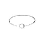 Horsebit 18k White Gold Diamond Bangle Size 17