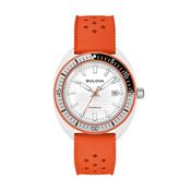 Snorkel Clownfish 41mm White Dial Quartz Orange Rubber Strap Watch