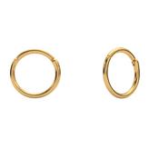 9k Yellow Gold Plain Small Hoop Earrings