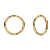 9k Yellow Gold Plain Medium Hoop Earrings