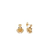 9k Yellow Gold Paire de Boucles D'oreille Crab or Jaune Earrings image