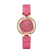 Bulova Rubaiyat Spring 30mm Pink Dial Quartz Pink Leather Strap Pink Sapphire Watch