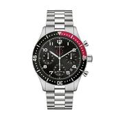 Marine Star 42mm Black Dial Quartz Stainless Steel Bracelet Watch