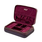 Bella Zip Bordeaux Vegan Leather Jewellery Case