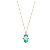 Gold Plated Hand of Fatima Pendant Necklace