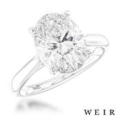 Platinum Lab Grown 3.01ct E VS1  Oval cut Lab Grown Diamond Dress Ring image