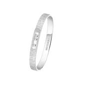 18k White Gold Diamonds Move Noa Ciselé Bangle Size L