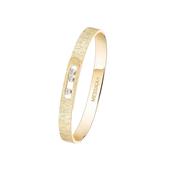 18k Yellow Gold Diamonds Move Noa Ciselé Bangle Size L