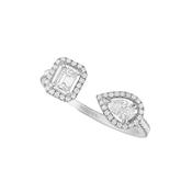 18k White Gold Diamonds My Twin &amp; Moi Ring