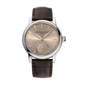 Manufacture Classic Date 40mm Rose Dial Automatic Brown Leather Strap Watch