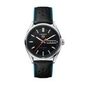 Carrera Day-Date 41mm Black Dial Automatic Leather Strap Watch image