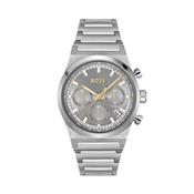 Candor 41mm Grey Dial Quartz Stainless Steel Bracelet Watch