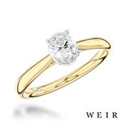 18K yellow gold 0.50ct G VS1  Oval cut Diamond Engagement Ring