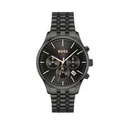 Avery 42mm Black Dial Quartz Chronograph Stainless Steel Bracelet Watch