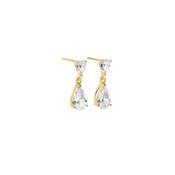 Baby Arabella Yellow Gold Plated Cubic Zirconia Stud Earrings