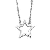 Helene Sterling Silver Open Star Necklace