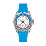 DS-X GMT 41mm White Dial Quartz Rubber Strap Watch