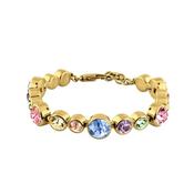 Calise Multicolour Stone Gold Tone Bracelet