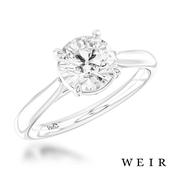 Platinum Lab Grown 1.53ct E VS1  Round brilliant cut Lab Grown Diamond Dress Ring