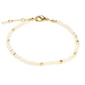Bali Beaded Moonstone Gold Plated Bracelet image
