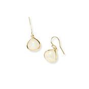 Maldives Moonstone Gemstone Gold Plated Drop Earrings