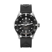 Supermarine 300M Date 40mm Black Dial Automatic Black Rubber Strap Watch