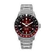 Limited Edition Supermarine 300M GMT Ember Red 40mm Automatic Stainless Steel Bracelet Watch