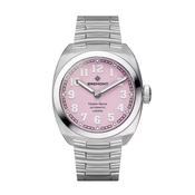 Limited Edition Terra Nova 38mm Pink Dial Automatic Stainless Steel Bracelet Watch