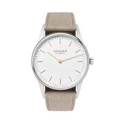 Orion 32.8mm White Dial Manual Suede Vegan Leather Strap Watch