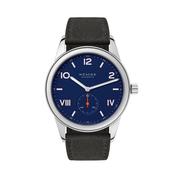 Club Campus 38.5mm Blue Dial Manual Suede Vegan Leather Strap Watch