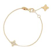 Princess Flower 18k Yellow Gold 0.04ct Diamond Bracelet image