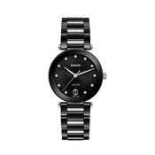 Lacoupole 31mm  Diamonds Black Dial Quartz Stainless Steel Bracelet Watch